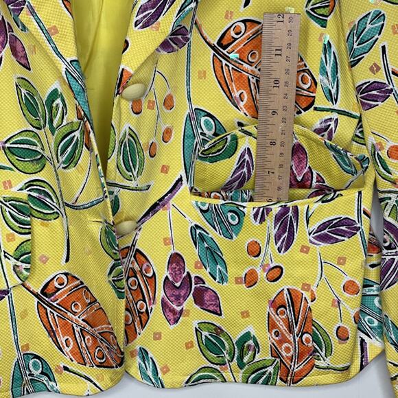 REDD Jeans size 10 Denim JACKET Button-up Pockets Long Sleeves Lined YELLOW - Picture 10 of 16